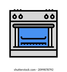 gas range color icon vector. gas range sign. isolated symbol illustration