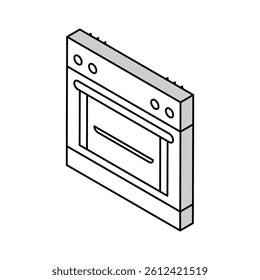 gas range isometric icon vector. gas range sign. isolated symbol illustration