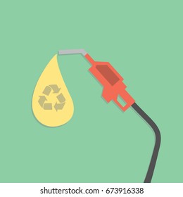 Gas with recycle sign icon. Vector illustration