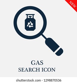 Gas search icon. Editable Gas search icon for web or mobile.