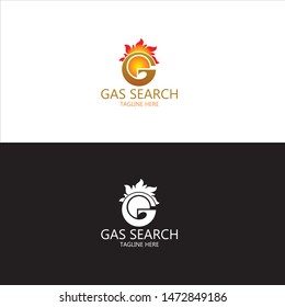 Gas Search Logo in vector