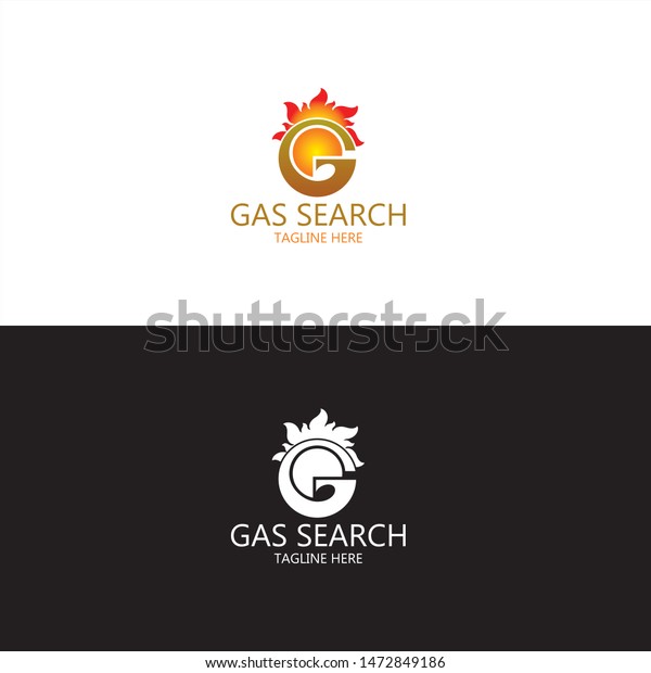 Gas Search Logo in\
vector