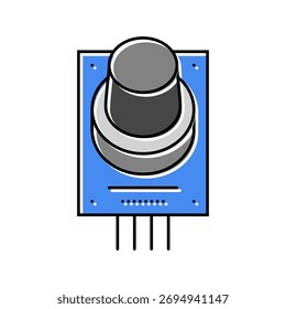 Icono de color del módulo del sensor de gas. Vector del módulo del sensor de gas. ilustración aislada del símbolo