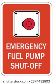 Gas shut off sign and labels
