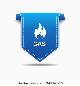 Gas Sign Blue Vector Icon Design