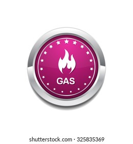 Gas Sign Pink Vector Button Icon