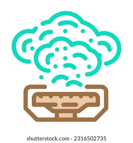 gas smell color icon vector. gas smell sign. isolated symbol illustration
