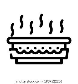 gas smell line icon vector. gas smell sign. isolated contour symbol black illustration