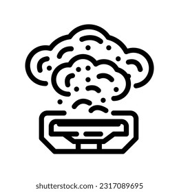 gas smell line icon vector. gas smell sign. isolated contour symbol black illustration
