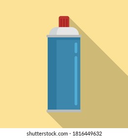 Gas spray bottle icon. Flat illustration of gas spray bottle vector icon for web design