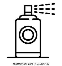Gas spray icon. Outline gas spray vector icon for web design isolated on white background