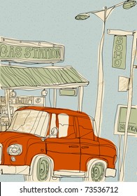 gas station