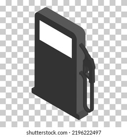 Gas station 3D icon, nozzle isolated vector, pump gasoline design, oil power energy symbol .