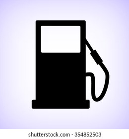 gas station  - black vector icon