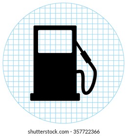 gas station -  black vector icon