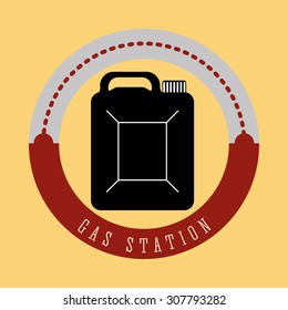 Gas Station digital design, vector illustration 10 eps graphic