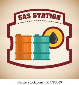 Gas Station digital design, vector illustration 10 eps graphic