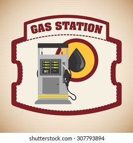 Gas Station digital design, vector illustration 10 eps graphic