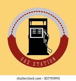 Gas Station digital design, vector illustration 10 eps graphic