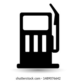 Tankstelle, Dispenser, Vektorsymbol einzeln auf weißem Hintergrund.