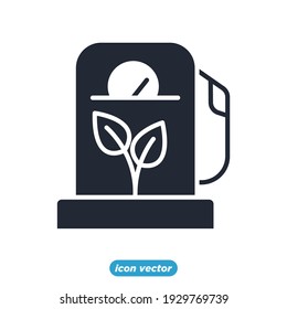 gas station. eco fuel icon. ecology Environmental sustainability. Eco friendly symbol template for graphic and web design collection logo vector illustration