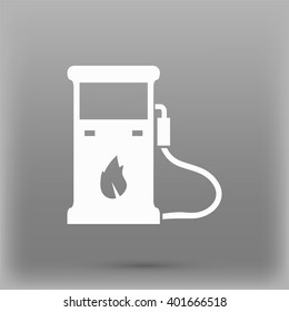 Gas Station. EPS 10 Flat Icon. Vector Illustration.