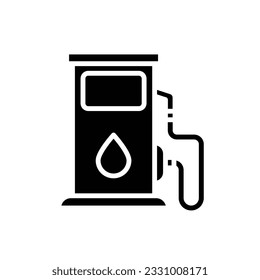 Gas Station Filled Icon Vector Illustration