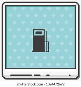 Gas station flat vector icon.