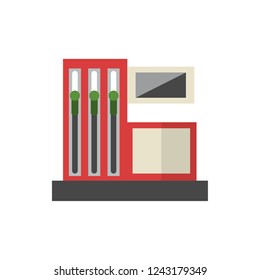 gas station flat vector icon