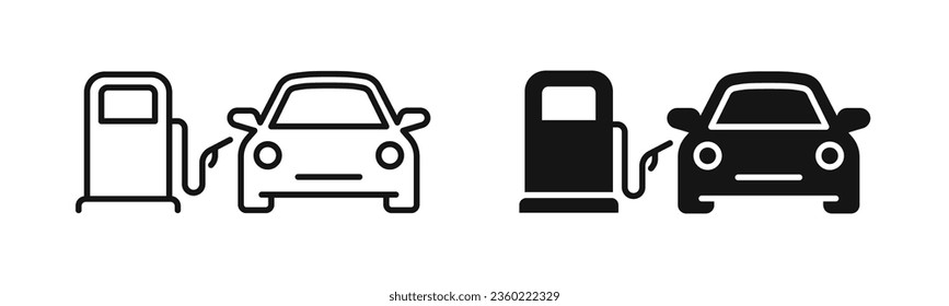 Estación de gasolina. Icono del vector de combustible. Estación de reabastecimiento. Estación EPS 10Gas. Icono del vector de combustible. Estación de reabastecimiento. EPS 10