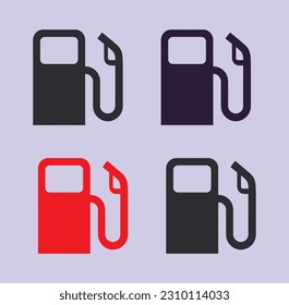 Gas station gasoline fuel petrol icon Vector isolated on background