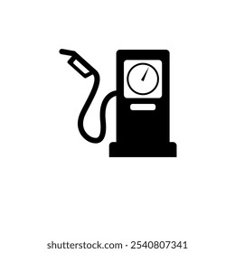 Gas Station, Gasoline Fuel, Petrol Solid Flat Vector Icon Isolated on White Background.