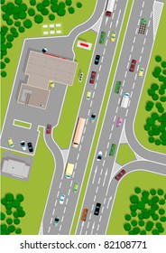 Gas station at the highway