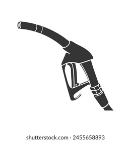 Gas Station Hose Icon Silhouette Illustration. Benzine Vector Graphic Pictogram Symbol Clip Art. Doodle Sketch Black Sign.