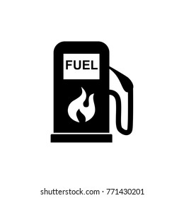 Gas Station icon , black sign design