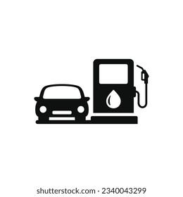 Gas station icon. Car fuel icon isolated on white background