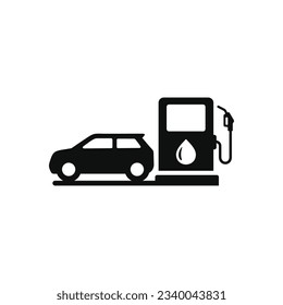 Gas station icon. Car fuel icon isolated on white background
