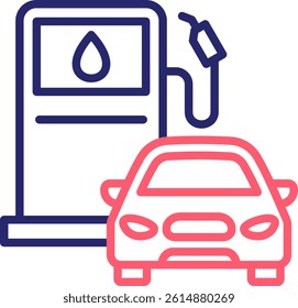 Gas Station Icon Color Vector Illustration