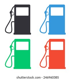gas station icon - colored vector illustration