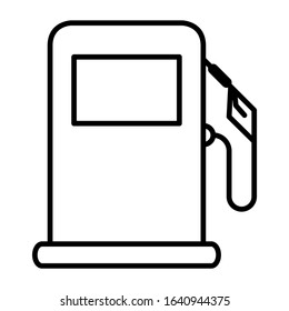 Gas station icon design. Gas pump icon in modern outline style design. Vector illustration.