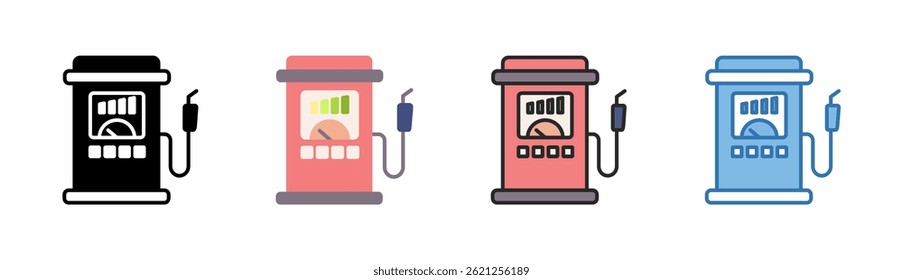 Elemento de icono de gasolinera para diseño