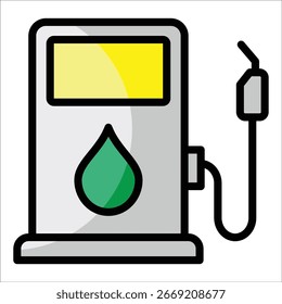 Elemento de icono de gasolinera para diseño