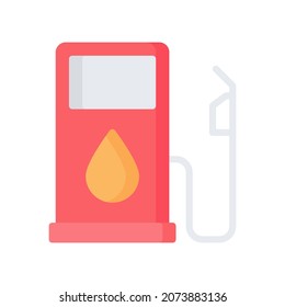Icono de la estación de gas, Icono de icono plano, Ilustración vectorial de estilo, Adecuado para sitio web, aplicación móvil, impresión, presentación, infografía y cualquier otro proyecto.