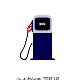 Gas station icon. Front view. Vector flat graphic illustration. Isolated object on a white background. Isolate.