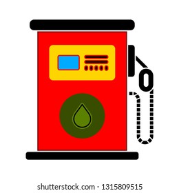 Gas Station Icon - Fuel Or Petrol Symbol Isolated, Fuel Pump Illustration - Vector Gas Pump