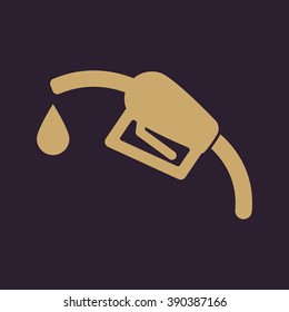 The gas station icon. Gasoline and diesel fuel symbol. Flat Vector illustration