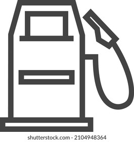Gas station icon. Gasoline pump machine in linear style