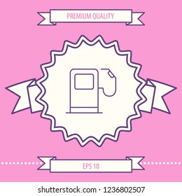 Gas station icon. Graphic elements for your design