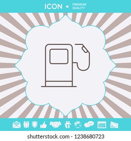Gas station icon. Graphic elements for your design