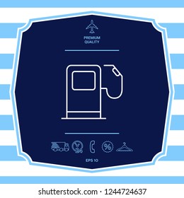 Gas station icon. Graphic elements for your design